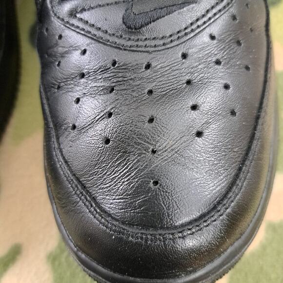 %Nike Air Force 1 Mid Black Leather 313643-002 Sneaker 2006 Men Us 13 / A 14 main image 12